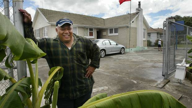 Joseph Auga Matamata pictured in front of his house.