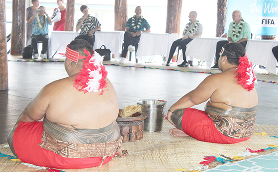 Members of the Leone village aumaga