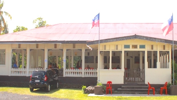 The polling booth at the Moata'a CCCS