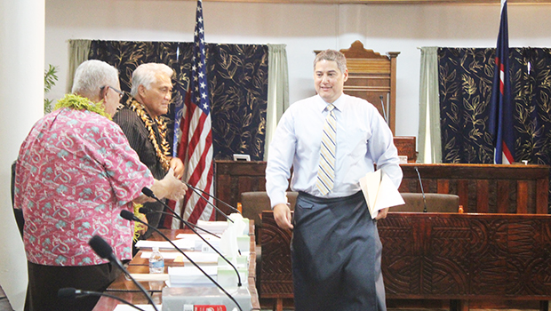 Judge Jon Clemens meets senators 