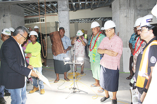 Senate tour of new fono building under construction