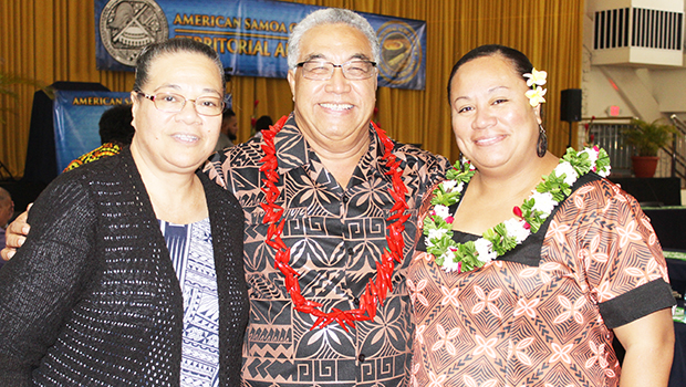 Tofa Sualauvi H. Su’a (middle) and two ASG participants 
