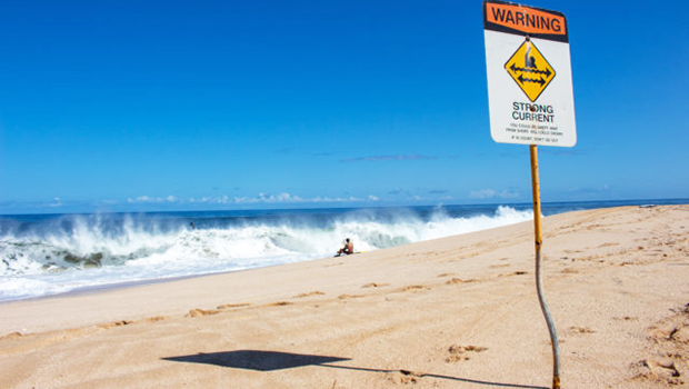 Lone person on an Oahu beach.