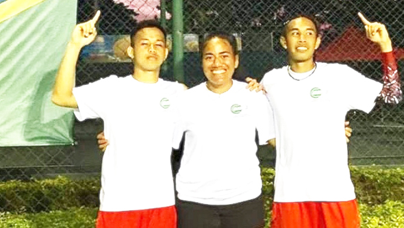 Three Team Tennis American Samoa players