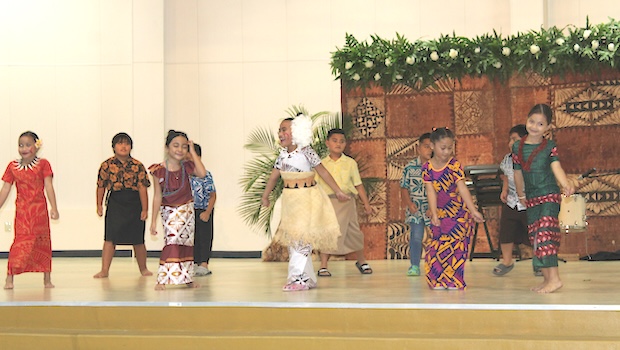 SBA K5 students on stage