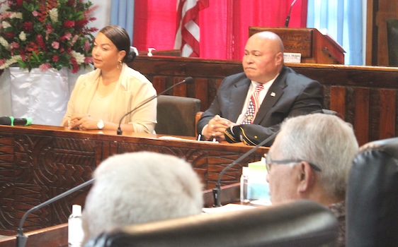 Saipai Cassens and the governor's Chief of Staff Loa