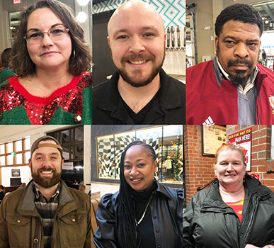 This combination of photographs shows, top row from left: Aimee Brewer, Ben Bolen, Mark McQueen, bottom row from left: Morgan O'Sullivan, Natasha Adams, Alice Cutting, Wednesday, Dec. 18, 2019