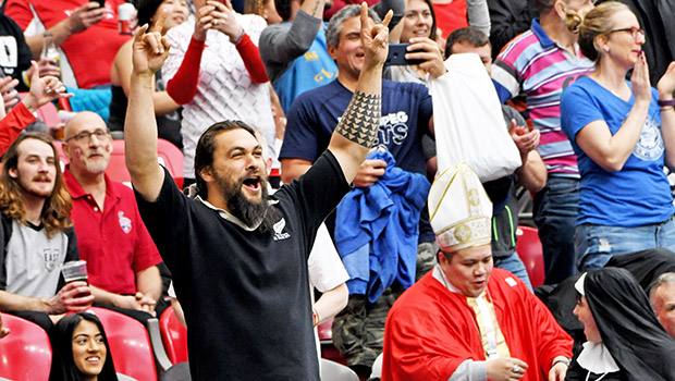 Aquaman movie star, Jason Momoa at Canada 7s