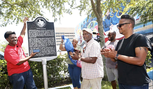 Juneteenth historic market in Galveston Texas