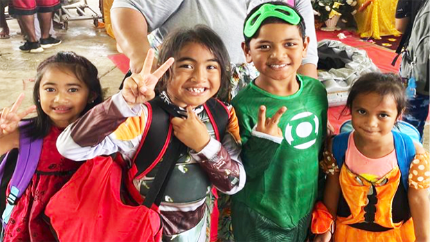 Kids at the carnival