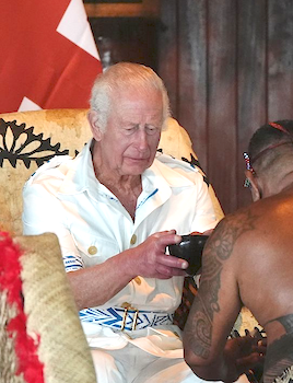 KING CHARLES III WITH 'AVA CUP