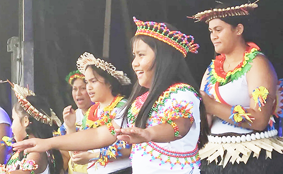 Kiribati youth performing 