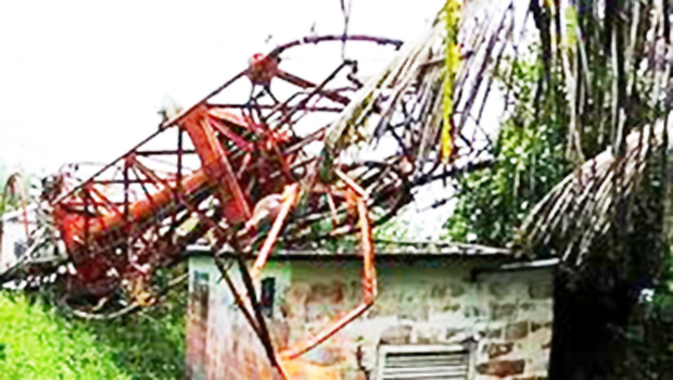 toppled kvzk-tv tower