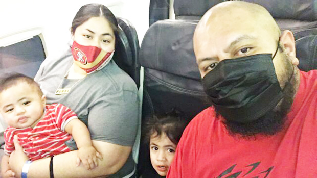 Olafou Laolagi and his wife, Onolina along with two of their children