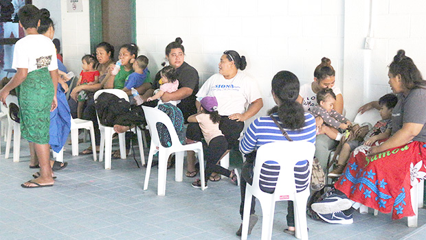 Members of the public with children flocking to a Department Of Health Clinics