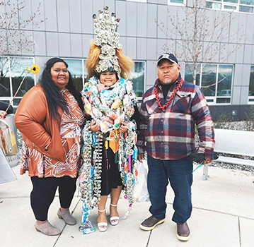 Loretta with her parents