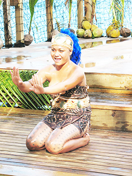 A young woman with a malu