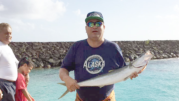 Man holding fish