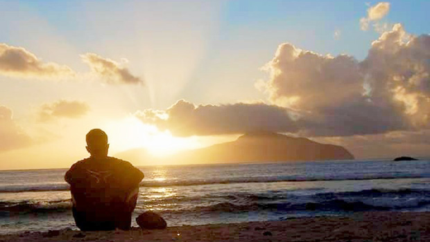 Boy on the beach in Manu'a Islands