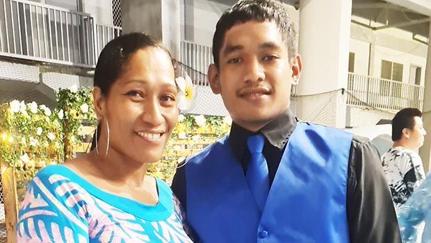 Ms Leata with her son Alofa Seumanu