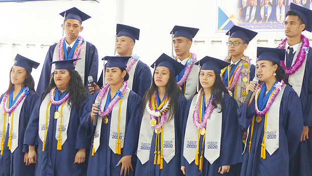 The 12 Manumalo Baptist Academy senior graduates