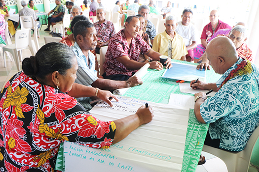 Community consultation on Samoa's ocean plan.