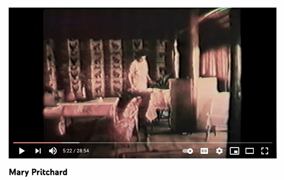 Screenshot from You Tube video of KZVK film for the 1970s