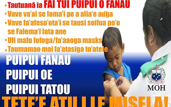A Samoa measles poster.[