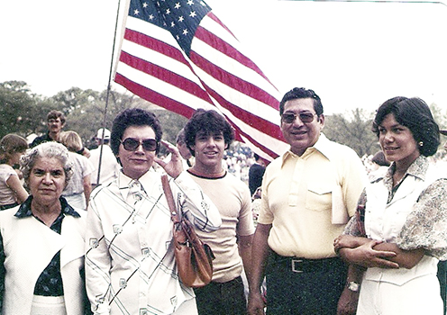 Ciprian Contreras, second from right, with sunglasses