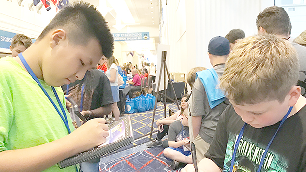 Michael Sun at the 2018 Scripps Spelling Bee
