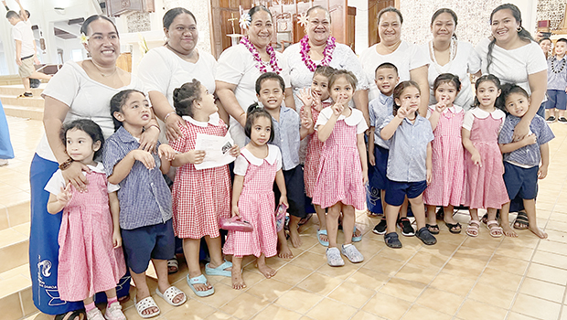 Fatuoaiga Montessori School students and teachers