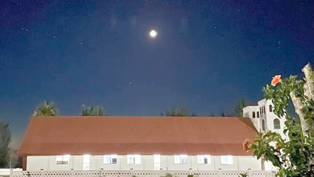 Moonlight over CCCAS church Ofu Manu'a