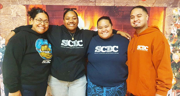 Lesa Tagaloa, Rose Mitchell, Annie Seuseu and Jason Savea 