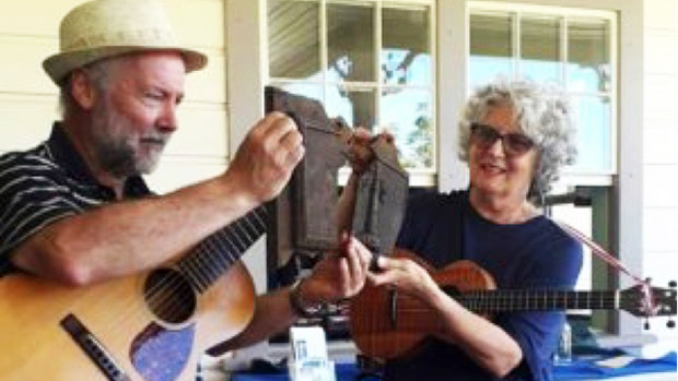 Neil Adam and Judy Turno with their find