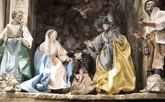 Nativity Scene in the East Room of the White House