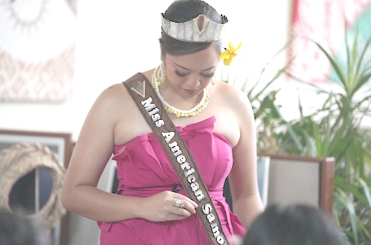 Miss Am Samoa with new sash and crown designs