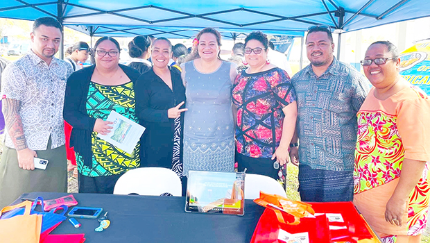 Lisa Tuato’o (fourth from left) with odapm staff