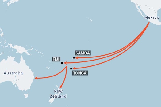Pacific drug trafficking routes 