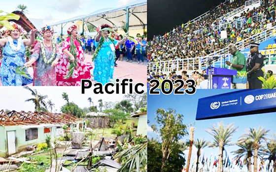 composit of top 2023 Pacific news