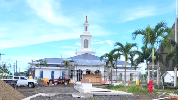 The Pago Pago Temple nears completion