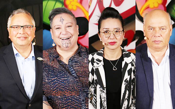  From left, Richard Pamatatau, Dr Huhana Hickey, Dr Kelly Feng, Dr Collin Tukuitonga