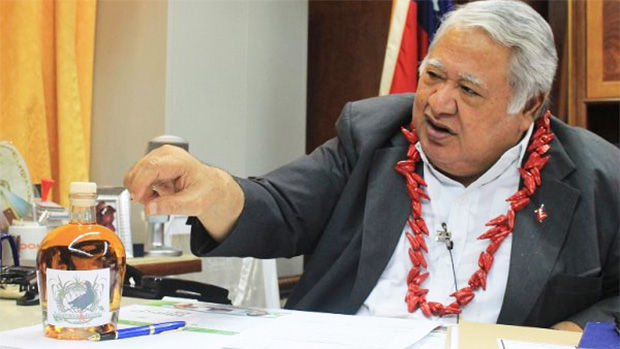  Prime Minister Tuilaepa promoting Samoa Rum