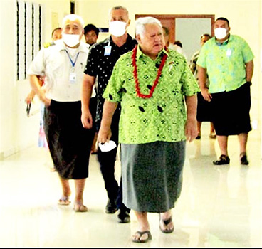 Prime Minister Tuilaepa Sailele Malielegaoi without a mask