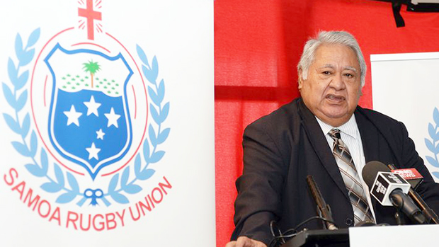 who is also Chair of the Samoa Rugby Union with Samoa Rugby logo
