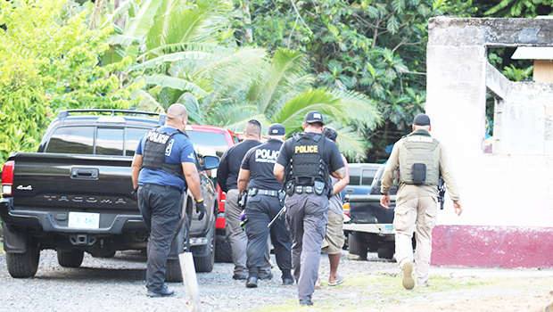 Armed police officers