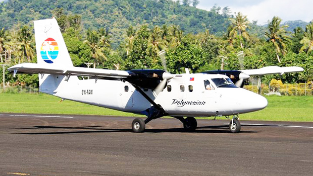  A Polynesian Airlines Twin Otter aircraft at Fagali'i Airport in