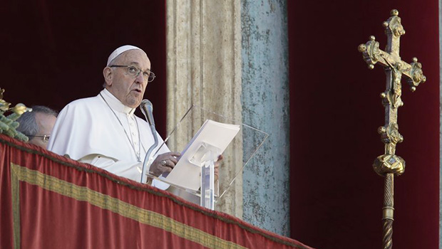 Pope Francis delivers his Christmas message