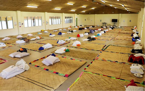 One of the quarantine halls at Poutasi village