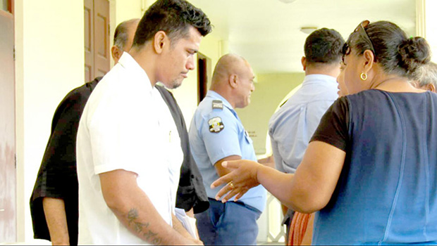 Luaipou Fidow making his way out of court after sentencing