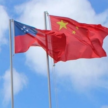 Samoa-China flags